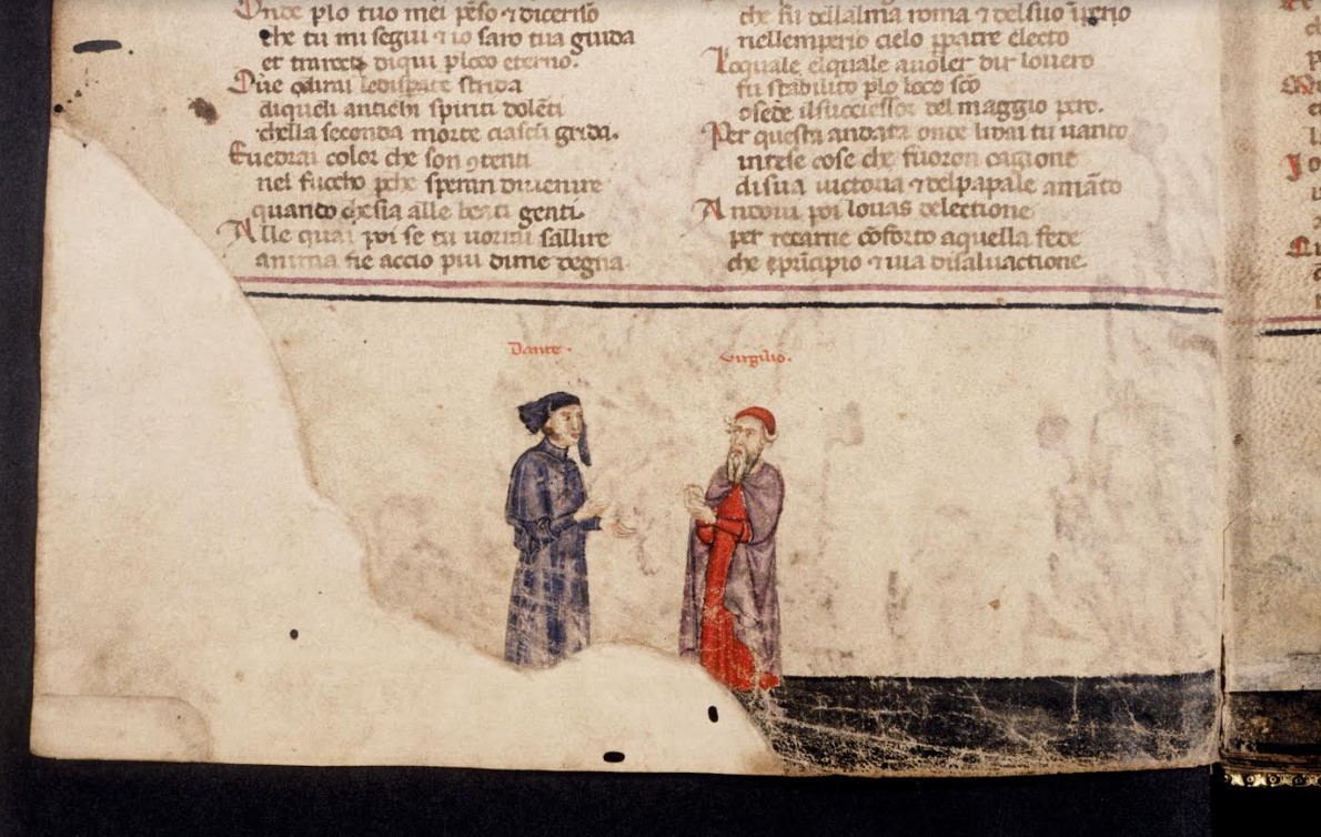 Miniatura di Dante e Virgilio