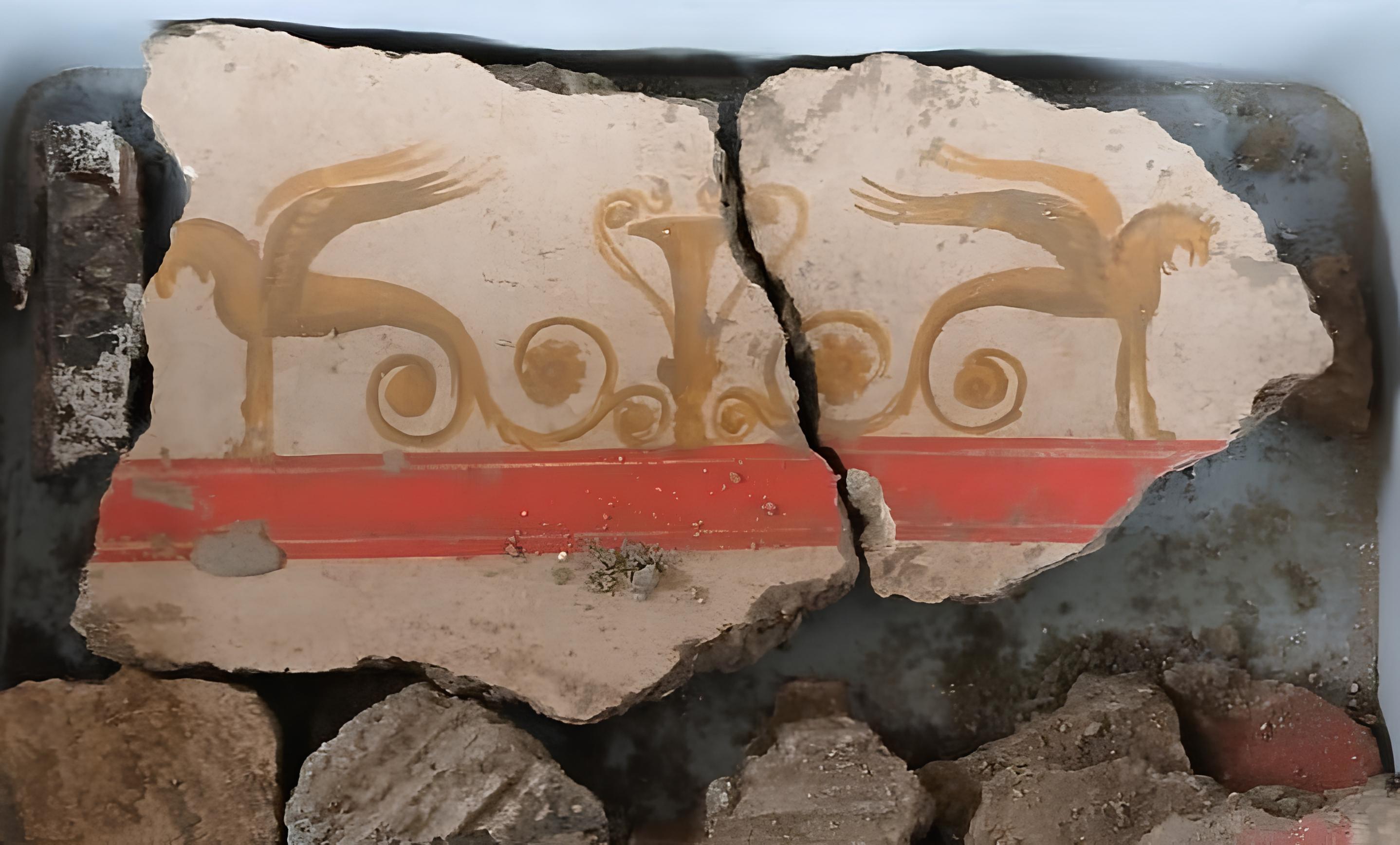 Ercolano, a Villa Sora nuovi scavi riportano alla luce un bellissimo ambiente decorato (e un cantiere fermo al 79 d.C.) | LE FOTO