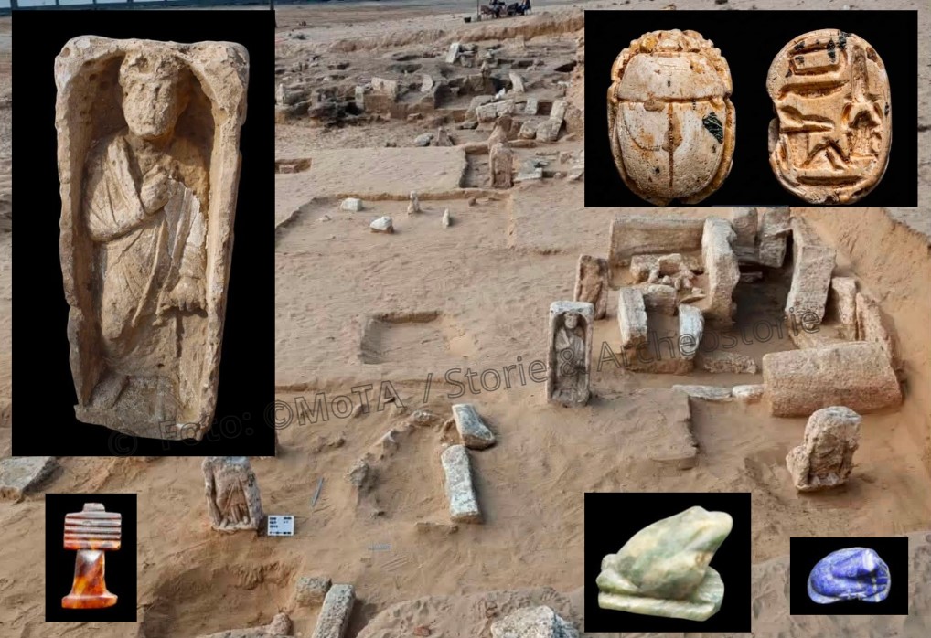 Egitto, scoperta una necropoli a Tell el-Deir: stele funerarie, sarcofagi e amuleti raccontano secoli di storia nel Delta del Nilo